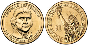 Thomas Jefferson Presidential Dollar