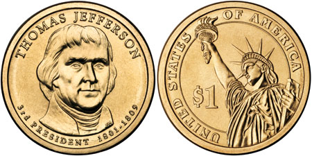 Thomas Jefferson Presidential Dollar