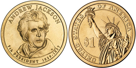 Andrew Jackson Presidential Dollar Presidential Dollars