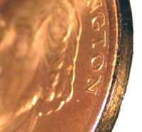 George Washington Presidential Dollar Missing Edge Lettering