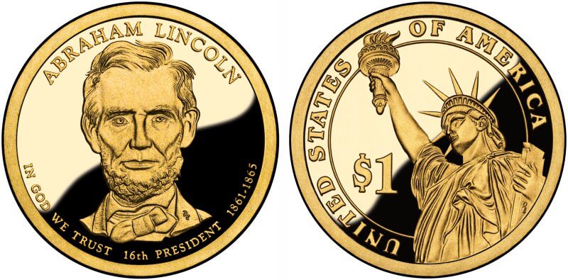 Abraham Lincoln Proof Presidential Dollar