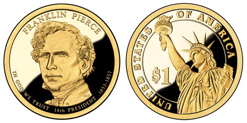 Franklin Pierce Proof Presidential Dollar