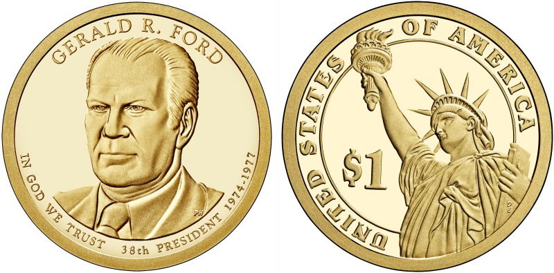 Gerald Ford Proof Presidential Dollar
