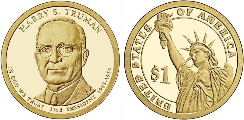 Harry S. Truman Proof Presidential Dollar