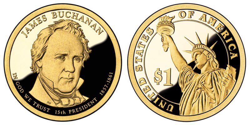 James Buchanan Proof Presidential Dollar