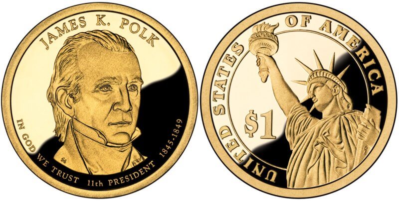 James K. Polk Proof Presidential Dollar
