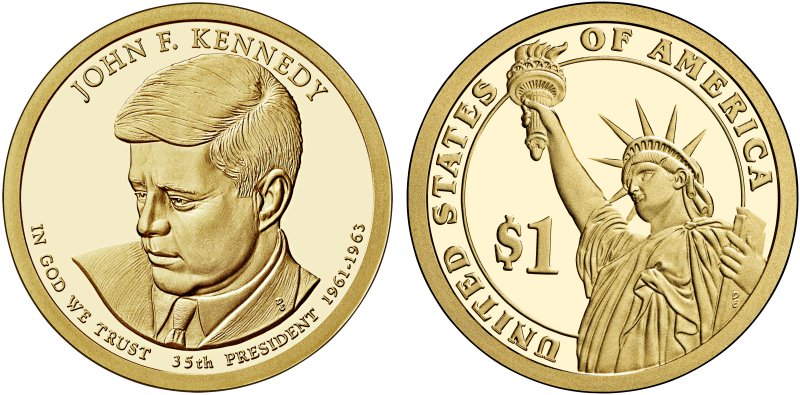 John F. Kennedy Proof Presidential Dollar