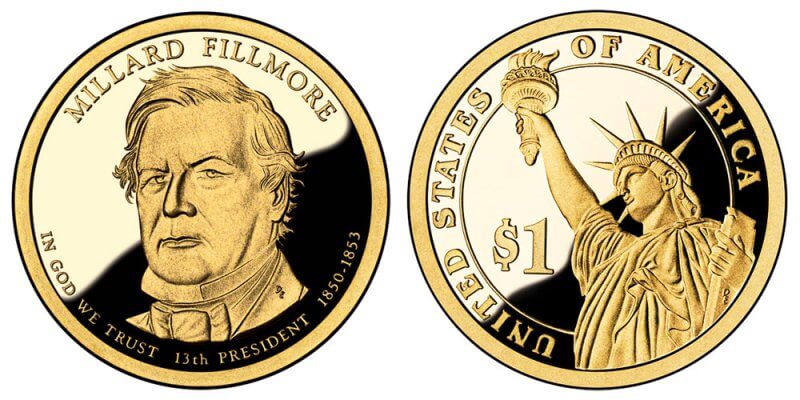 Millard Fillmore Proof Presidential Dollar