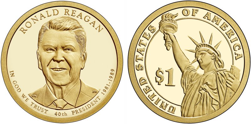 Ronald Reagan Proof Presidential Dollar