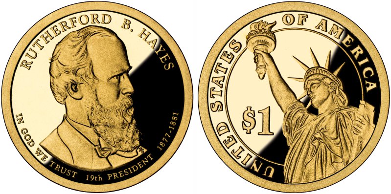 Rutherford B. Hayes Proof Presidential Dollar