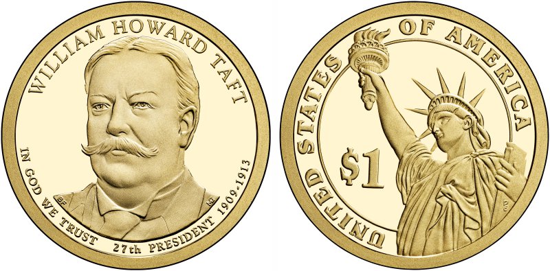 William Howard Taft Proof Presidential Dollar