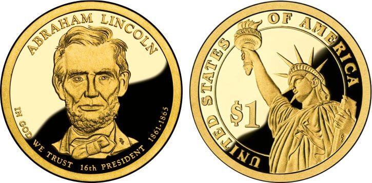 2010-S Proof Abraham Lincoln Presidential Dollar