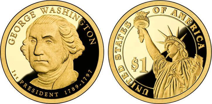2007-S George Washington Presidential Dollar