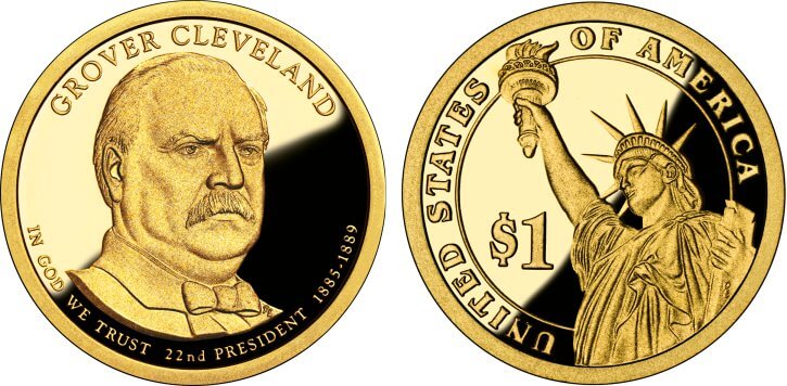 2012-S Proof Grover Cleveland 1st Term Presidential Dollar
