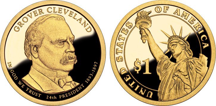 2012-S Proof Grover Cleveland 2nd Term Presidential Dollar