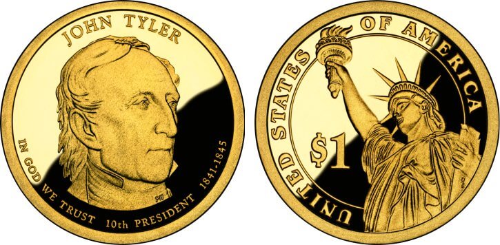 2009-S Proof John Tyler Presidential Dollar