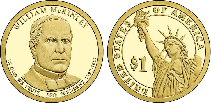 2013-S Proof William McKinley Presidential Dollar