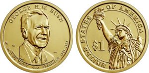 6-Coin Set: 2020 George H.W. Bush Presidential Dollar – 3 P&D Pairs, Uncirculated