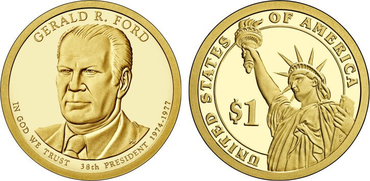 2016-S Proof Gerald R. Ford Presidential Dollar