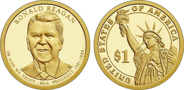 2016-S Proof Ronald Reagan Presidential Dollar